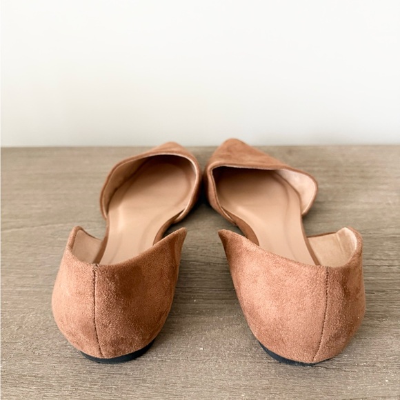 a new day D'Orsay Pointed Toe Ballet Flat in Faux Brown Suede Size 11 - Picture 5 of 6